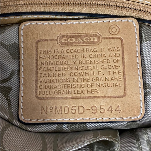 COACH Tan Leather 2-strap shoulder or hand bag - Picture 4 of 9